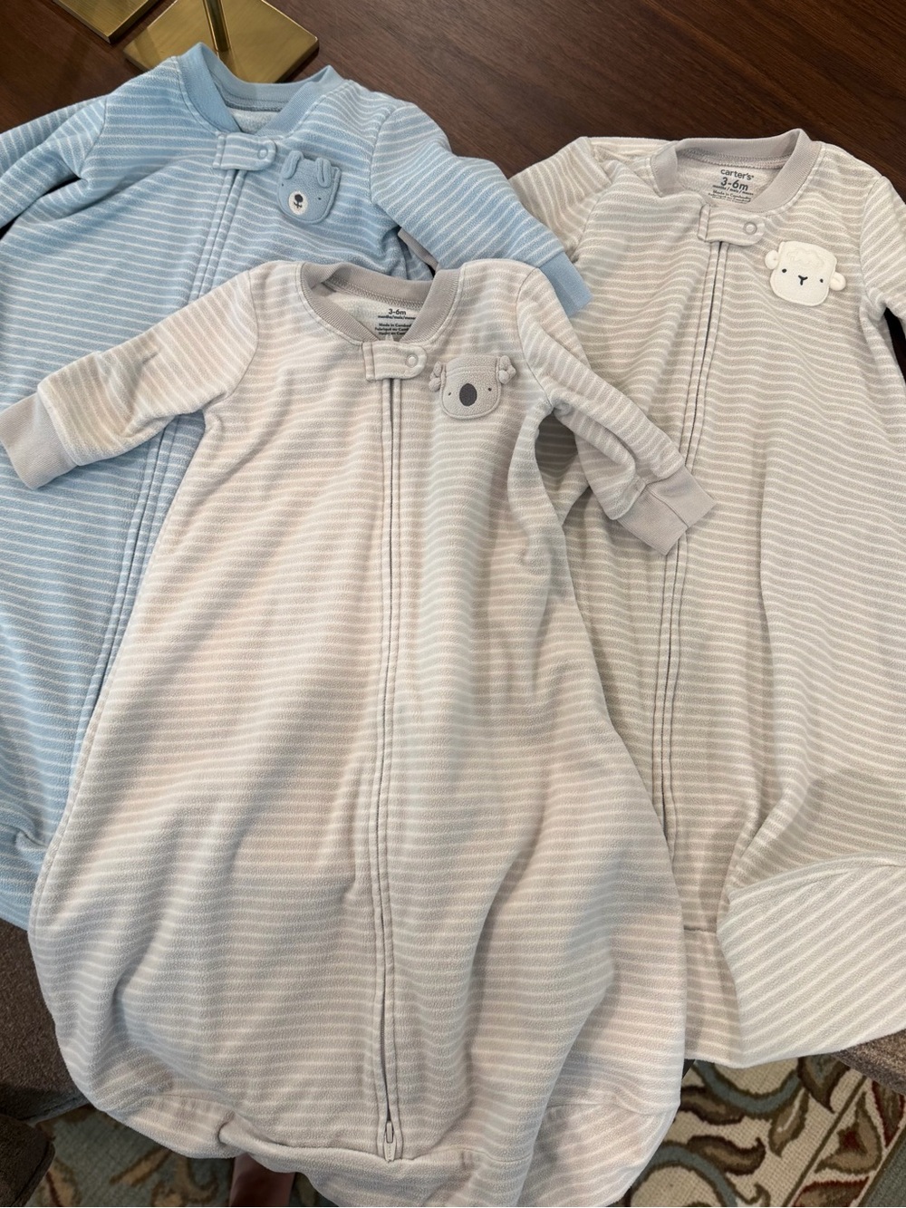 (3) Long Sleeve Sleep Sacks (3-6 months)